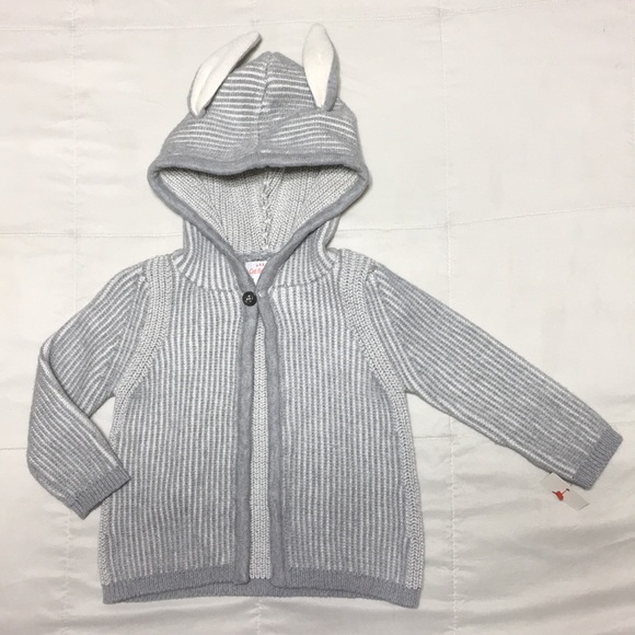 bunny ears cardigan baby